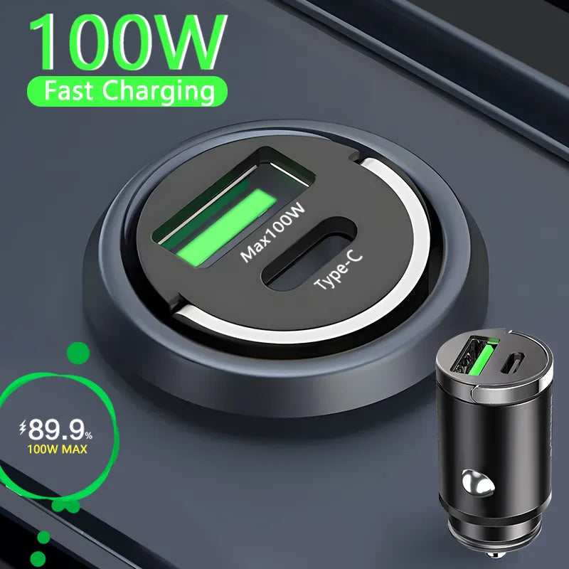 Dual Port Car Charger 100W
